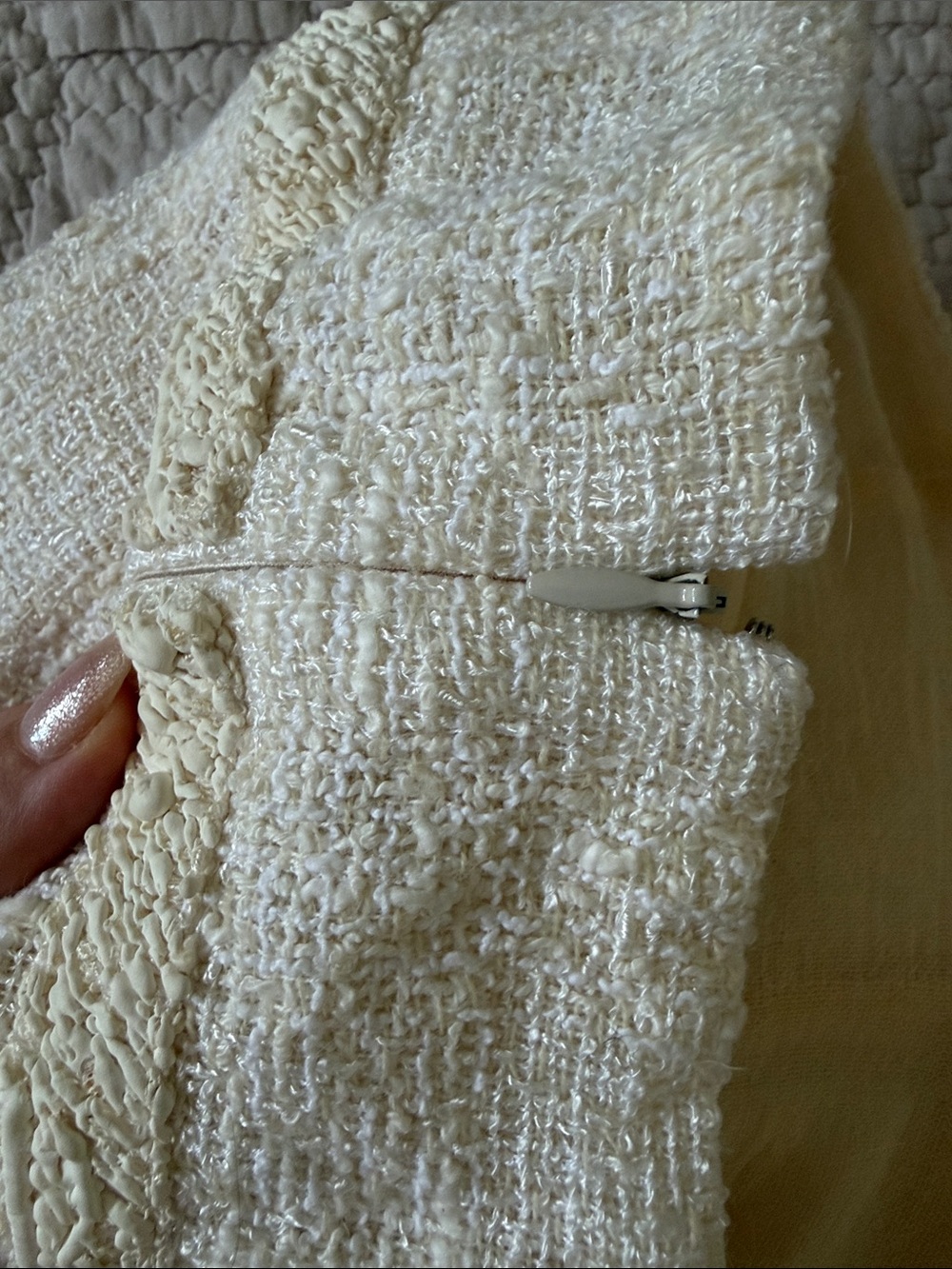 CHANEL Cream tweed High-Waist Mini Skirt with xs - Picture 9 of 10